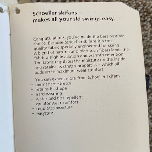 NWT Vintage Schoeller Skifans Stretch Stirrup Ski Pants Black Sz 4 - Picture 13 of 13